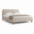 Polsterbett mit Stauraum Beige Polyester Rechteckig 160 x 200 cm