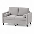 2-Sitzer Schlafsofa Hellgrau Polyester Rechteckig 145 x 83 x 85 cm