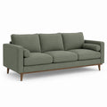 3-Sitzer Sofa Grün Polyester gerade mit Massivholzfüßen 210 x 86 x 84 cm
